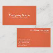 Cartes de visite oranges simples et professionnels (Devant / Derrière)