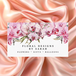 Cartes de visite Orchidées Roses Élégantes