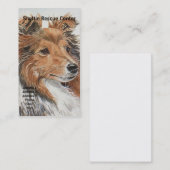 Cartes de visite orientés de chien de berger de (Devant / Derrière)