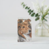 Cartes de visite orientés de chien de berger de (Debout devant)