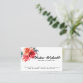 Cartes de visite originaux uniques, aquarelle flor (Debout devant)