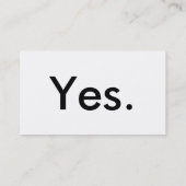 Cartes de visite oui/non (Dos)