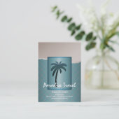 Cartes de visite Palmier Bleu Turquoise (Debout devant)