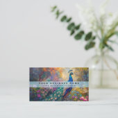 Cartes de visite Paon Colorées (Debout devant)