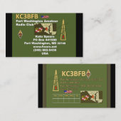 Cartes de visite par radio amateurs de club de (Devant / Derrière)