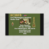 Cartes de visite par radio amateurs de club de (Devant)