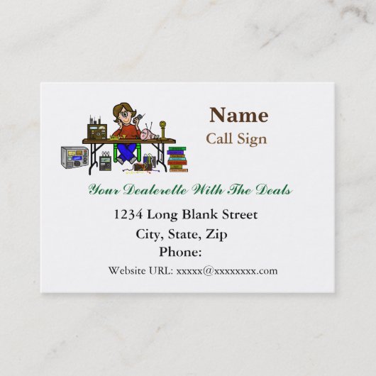 Cartes de visite par radio femelles de vendeur de (Devant)