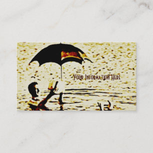 Cartes de visite parapluie Vintage Dead Sea