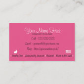 Cartes de visite parfaitement snob (Dos)