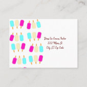 Cartes de visite, Parleur de crème glacée (Dos)