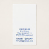 Cartes de visite pastel avec illustration de Dogue (Dos)