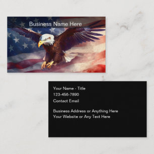 Cartes de visite patriotiques aigle style grunge c
