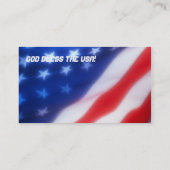 Cartes de visite patriotiques de drapeau américain (Dos)