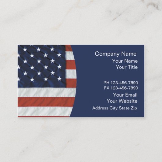 Cartes de visite patriotiques fixes (Devant)