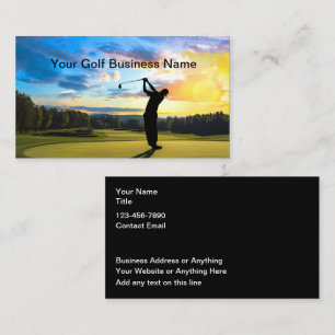 Cartes de visite paysagères de golf