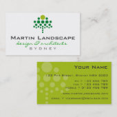 cartes de visite > paysagiste [vert : chaux] (Devant / Derrière)