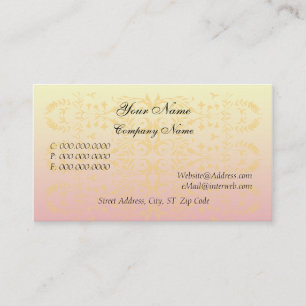 Cartes de visite Peach Peach Damask