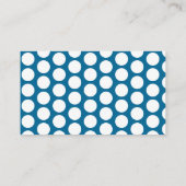 Cartes de visite Peacock Blue Polka (Dos)