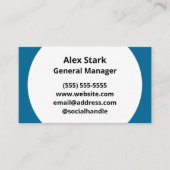 Cartes de visite Peacock Blue Polka (Devant)