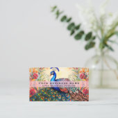 Cartes de visite Peacock colorés (Debout devant)