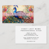 Cartes de visite Peacock colorés (Devant / Derrière)