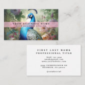 Cartes de visite Peacock colorés (Devant / Derrière)