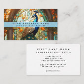 Cartes de visite Peacock en verre tendu (Devant / Derrière)