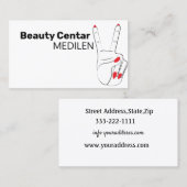 Cartes de visite pédicure et manucure (Devant / Derrière)