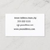 Cartes de visite pédicure et manucure (Dos)