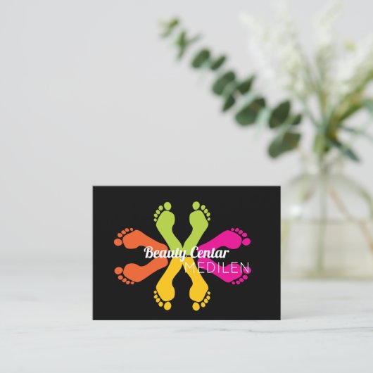 Cartes de visite pédicure et manucure (Debout devant)