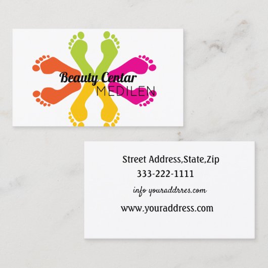 Cartes de visite pédicure et manucure (Devant / Derrière)