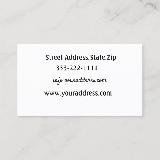 Cartes de visite pédicure et manucure (Dos)