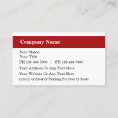 Cartes de visite peintres (Dos)