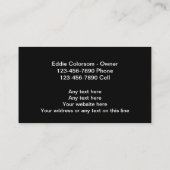 Cartes de visite peintres (Dos)