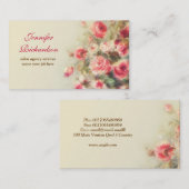 cartes de visite peints artistiques de fleurs (Devant / Derrière)