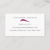 Cartes de visite peints de betterave (Dos)