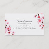 Cartes de visite peints de fleurs de cerisier (Dos)