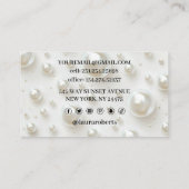 Cartes de visite Perles Blanches (Dos)