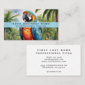 Cartes de visite perroquet coloré (Devant / Derrière)