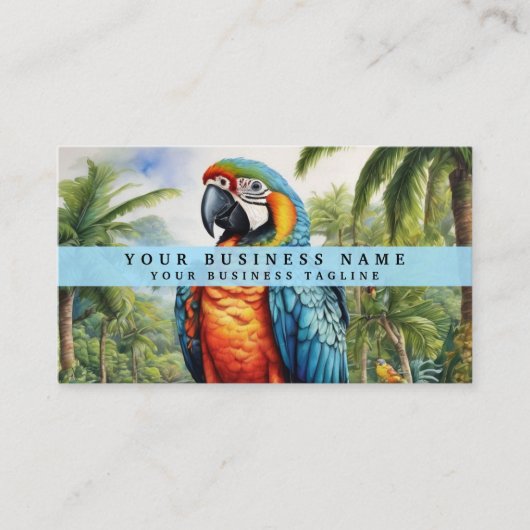 Cartes de visite perroquet coloré (Devant)