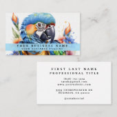 Cartes de visite perroquet coloré (Devant / Derrière)