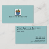 Cartes de visite personnalisables bleus simples de (Devant / Derrière)