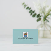 Cartes de visite personnalisables bleus simples de (Debout devant)