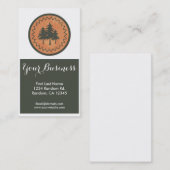 Cartes de visite personnalisables d'arbres (Devant / Derrière)