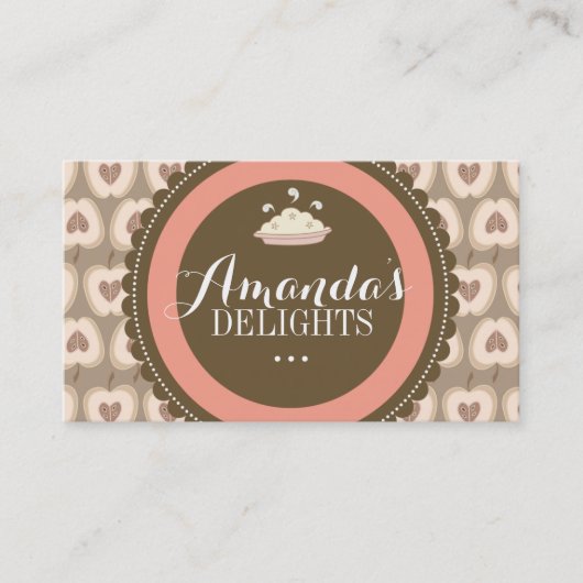 Cartes de visite personnalisables de boulangerie (Devant)