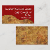 Cartes de visite PERSONNALISABLES de concepteur (Devant / Derrière)