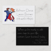 Cartes de visite personnalisables de leçon de (Devant / Derrière)