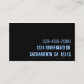 Cartes de visite personnalisables de leçon de ski (Dos)