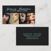 Cartes de visite personnalisables de maquilleur (Devant / Derrière)