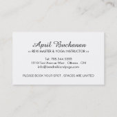 Cartes de visite personnalisables de Reiki (Dos)